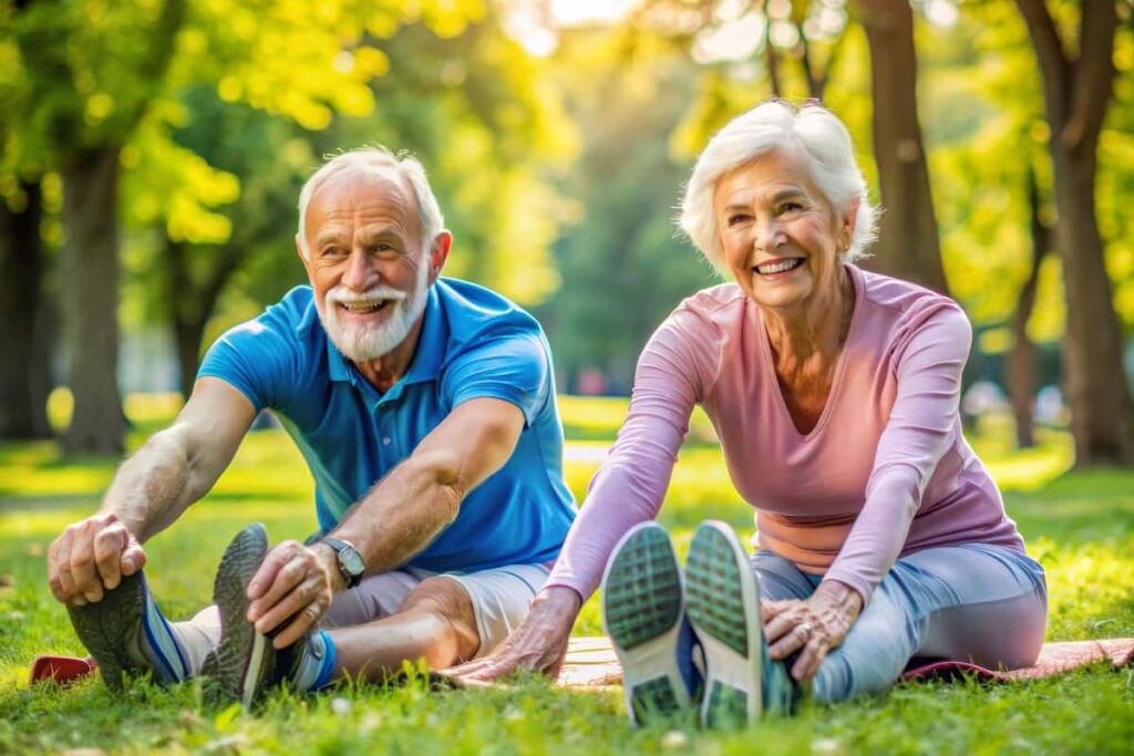 Cordata Court | Seniors Stretching In the Park