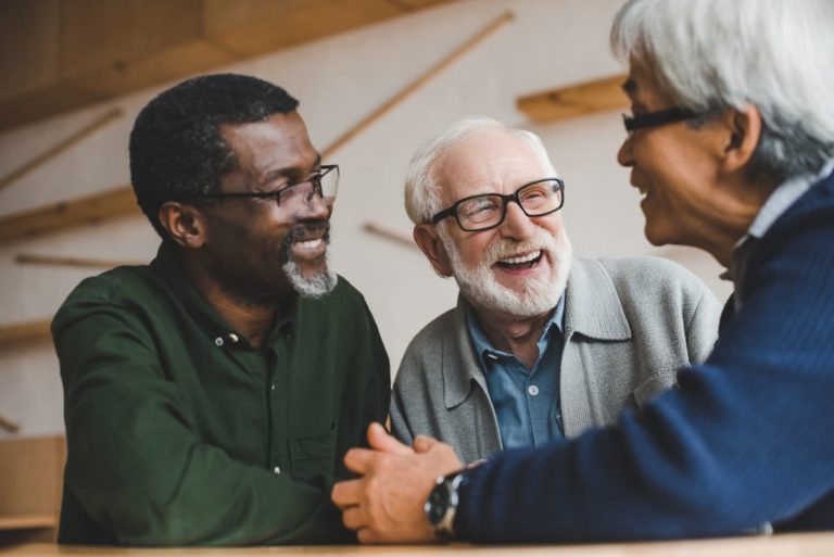 Elk Grove Park | Senior men laughing