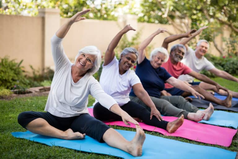 Pegasus | Seniors exercising together outside