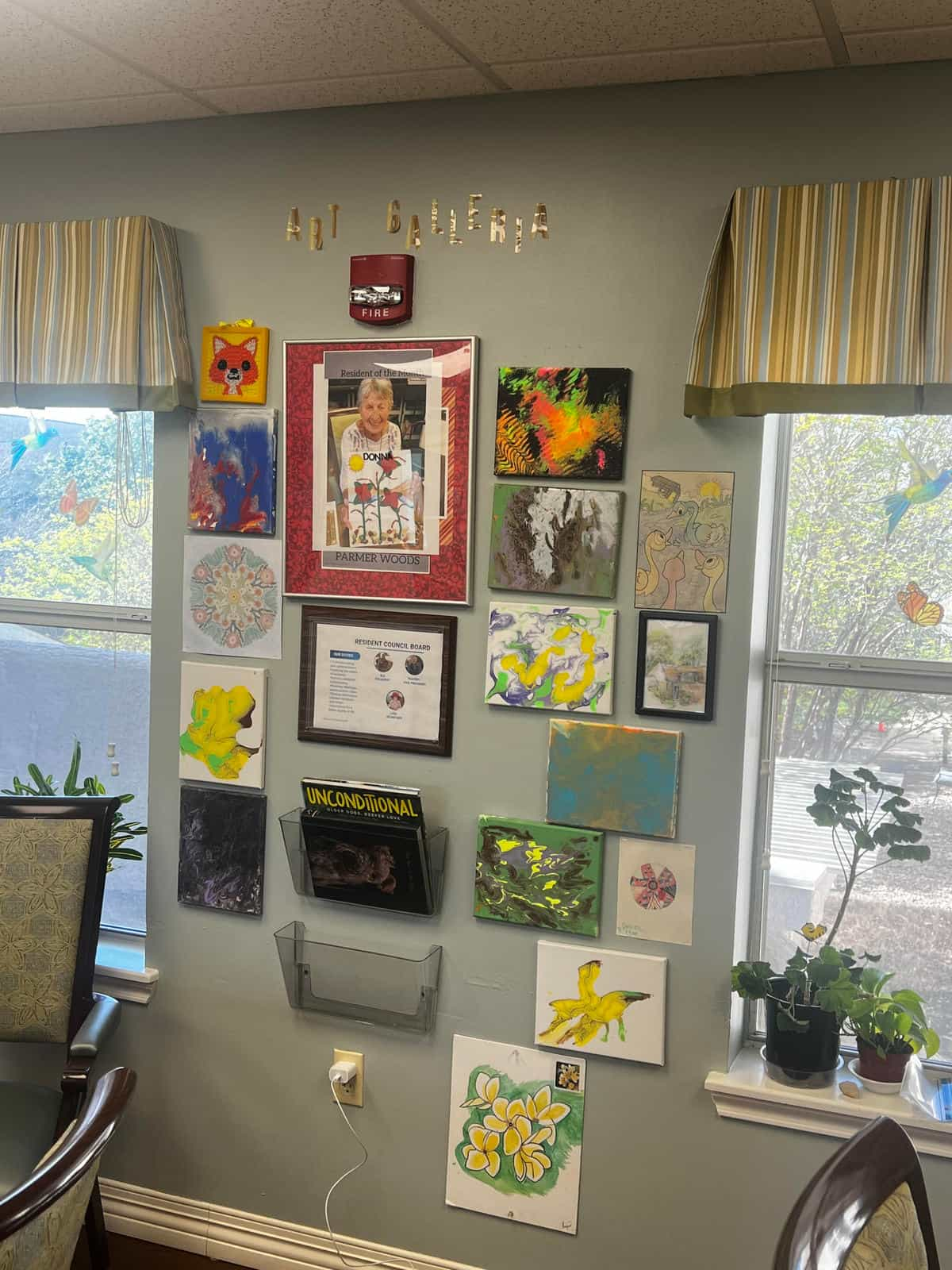 Parmer Woods at North Austin | Wall of residents' artwork