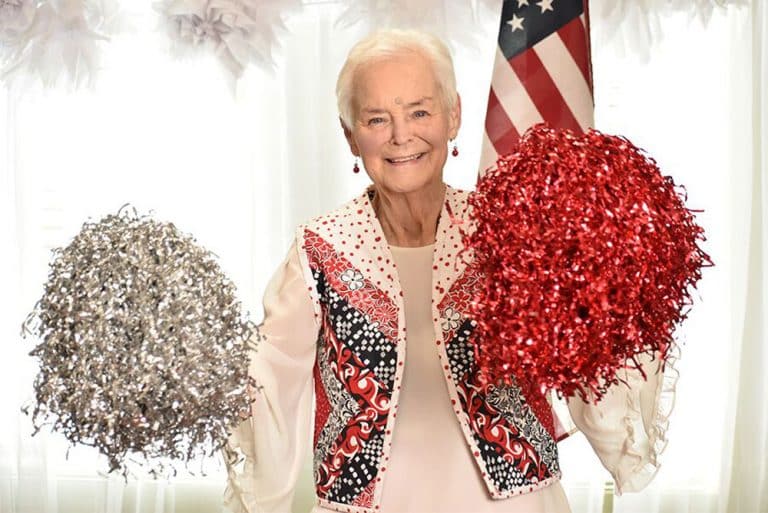 Pegasus Landing of Mesa | Senior woman with pom-poms