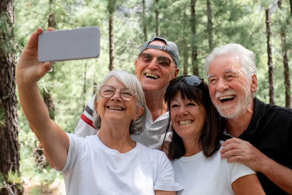 Pegasus Landing of Overland Park | Seniors Taking A Selfie In The Forest