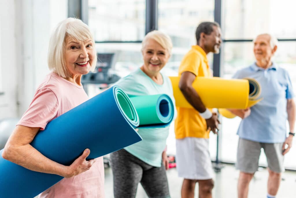 Pegasus Landing of Overland Park | Active seniors at gym