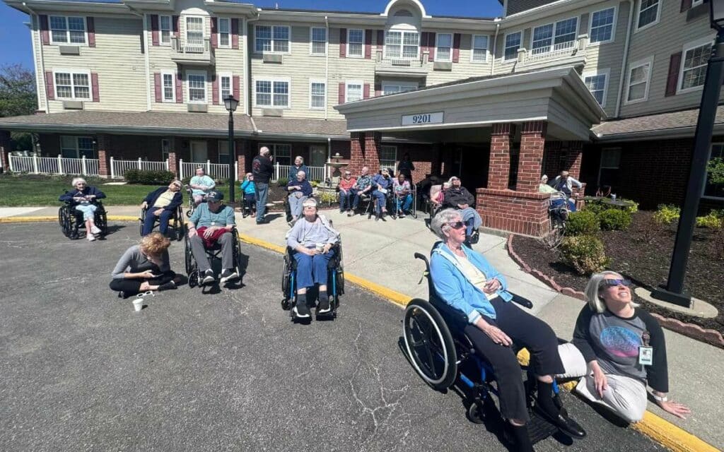 Pegasus Landing of Overland Park | The eclipse was a major attraction for luxury senior assisted living residents in Overland Park, Kansas.