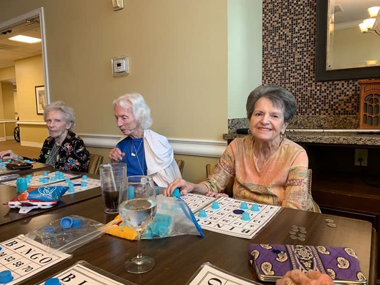 Pegasus Landing of Tanglewood | Seniors playing Bingo