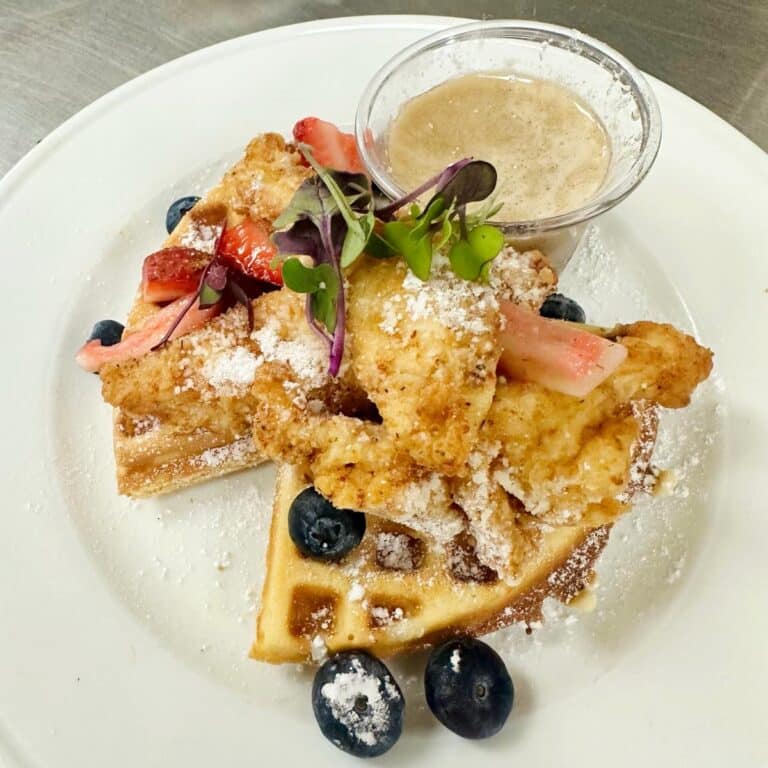 Pegasus Senior Living | Chicken and Waffles Dish