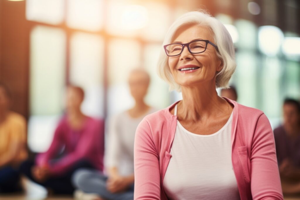 Ridgmar Place | Seniors Practicing Yoga