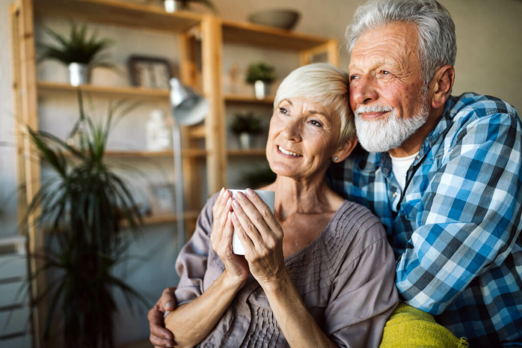 South Hill Village | Happy senior couple embracing