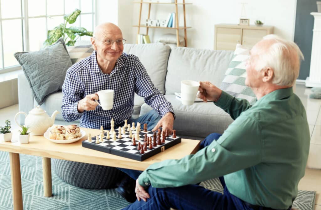 The Legacy at Crystal Falls in Leander | Seniors playing chess