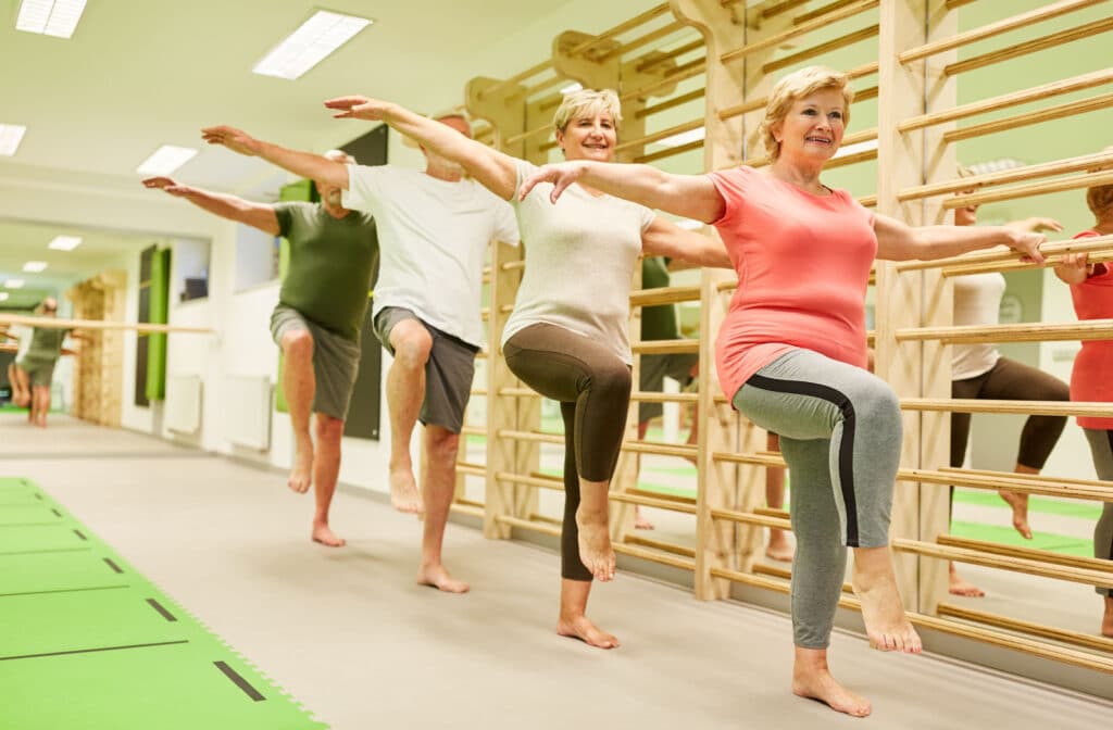 The Legacy at Long Meadow in Richmond | Seniors doing yoga