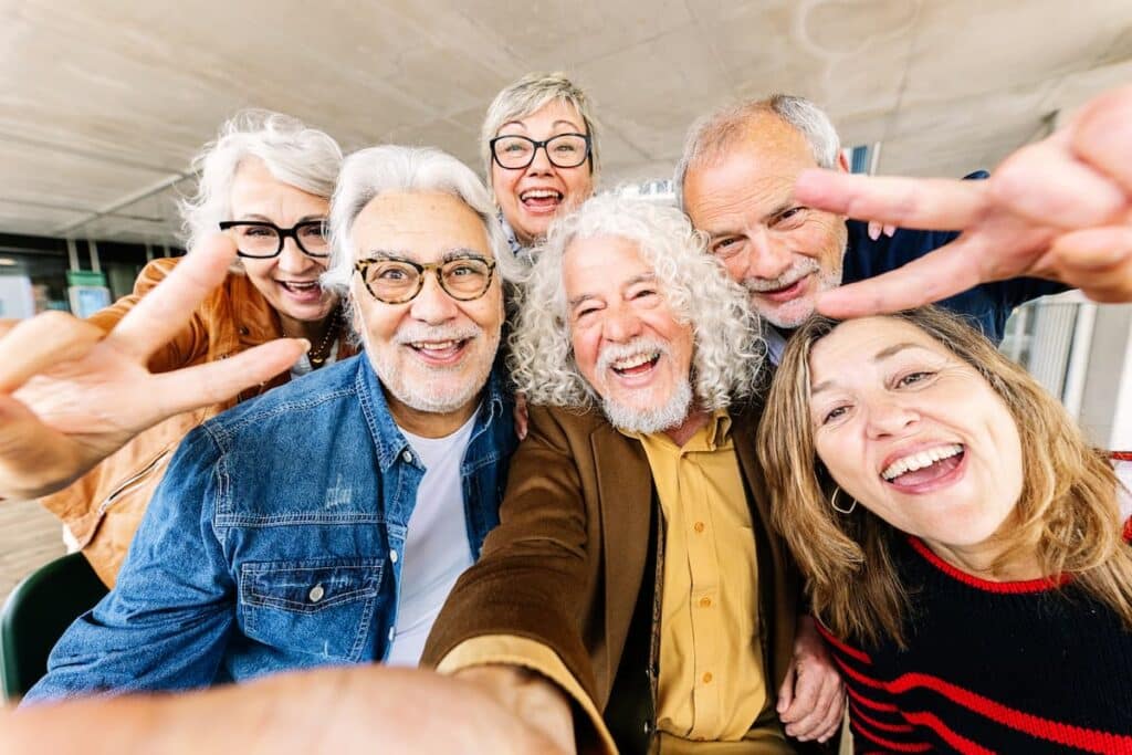 The Legacy at Santa Fe | Senior Group Taking a Selfie