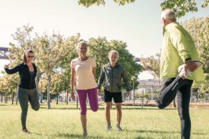 Pegasus Senior Living | Seniors exercising outside