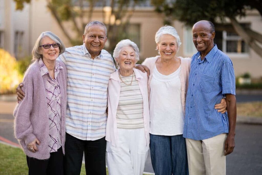 The Legacy At Long Meadows | Seniors With Their Arms Around Each Other